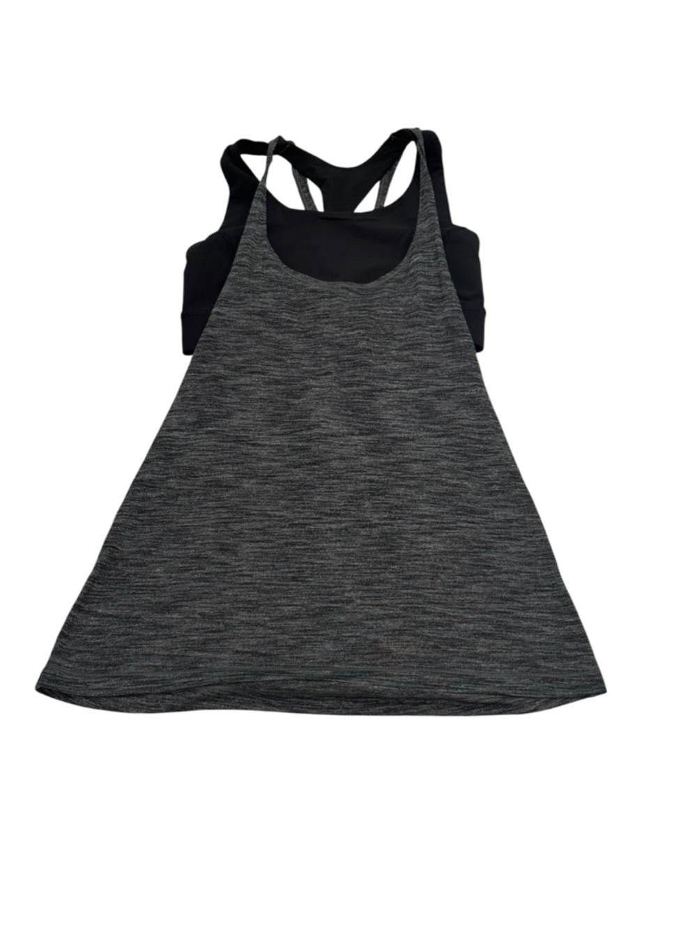 lululemon athletica Black and Heather Gray Racerback Tank with Built-in Bra
